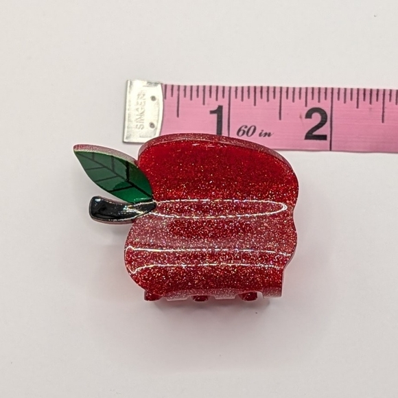 Hair Clip Apple Red Teacher School Theme - Picture 5 of 5